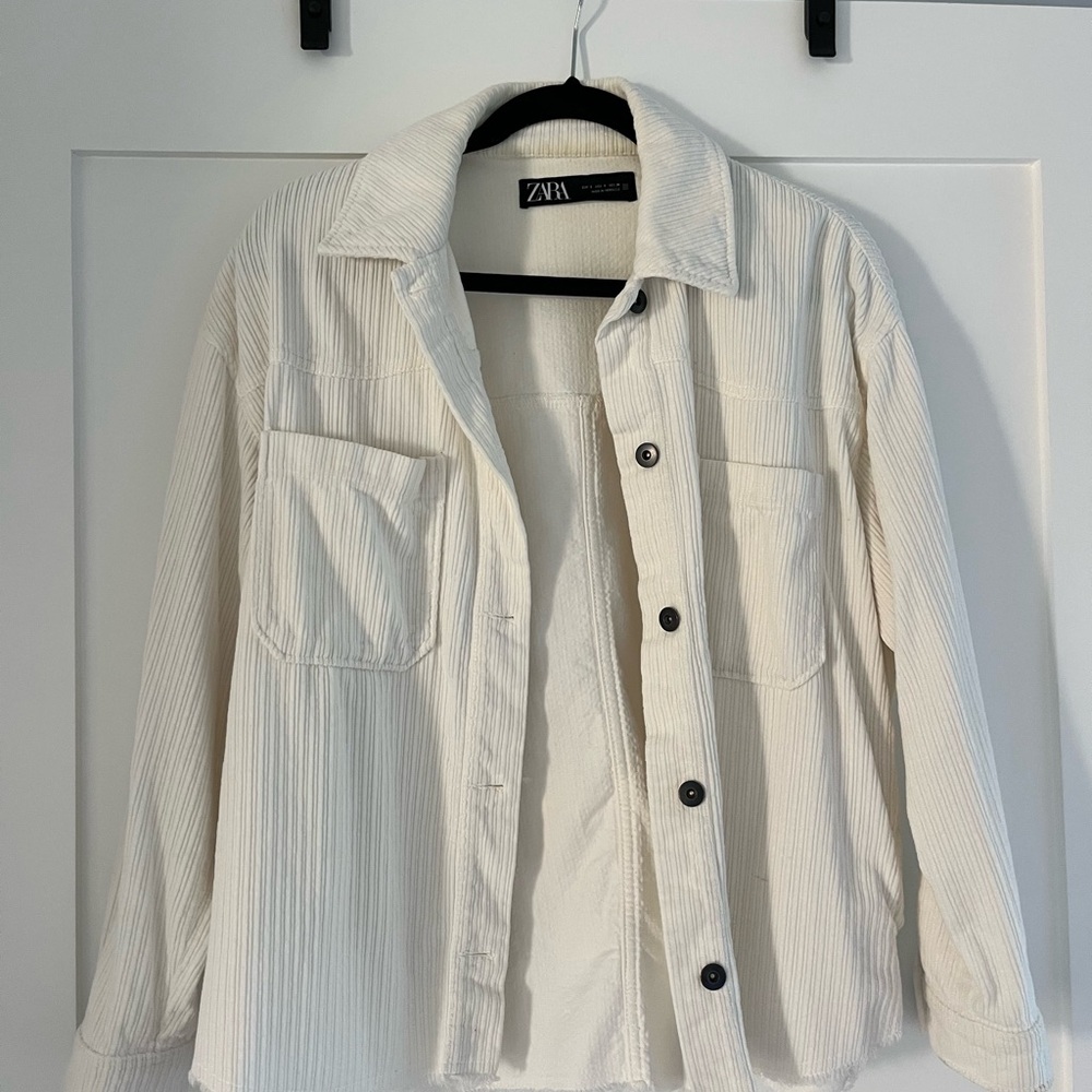 Zara white Button-Up jacket